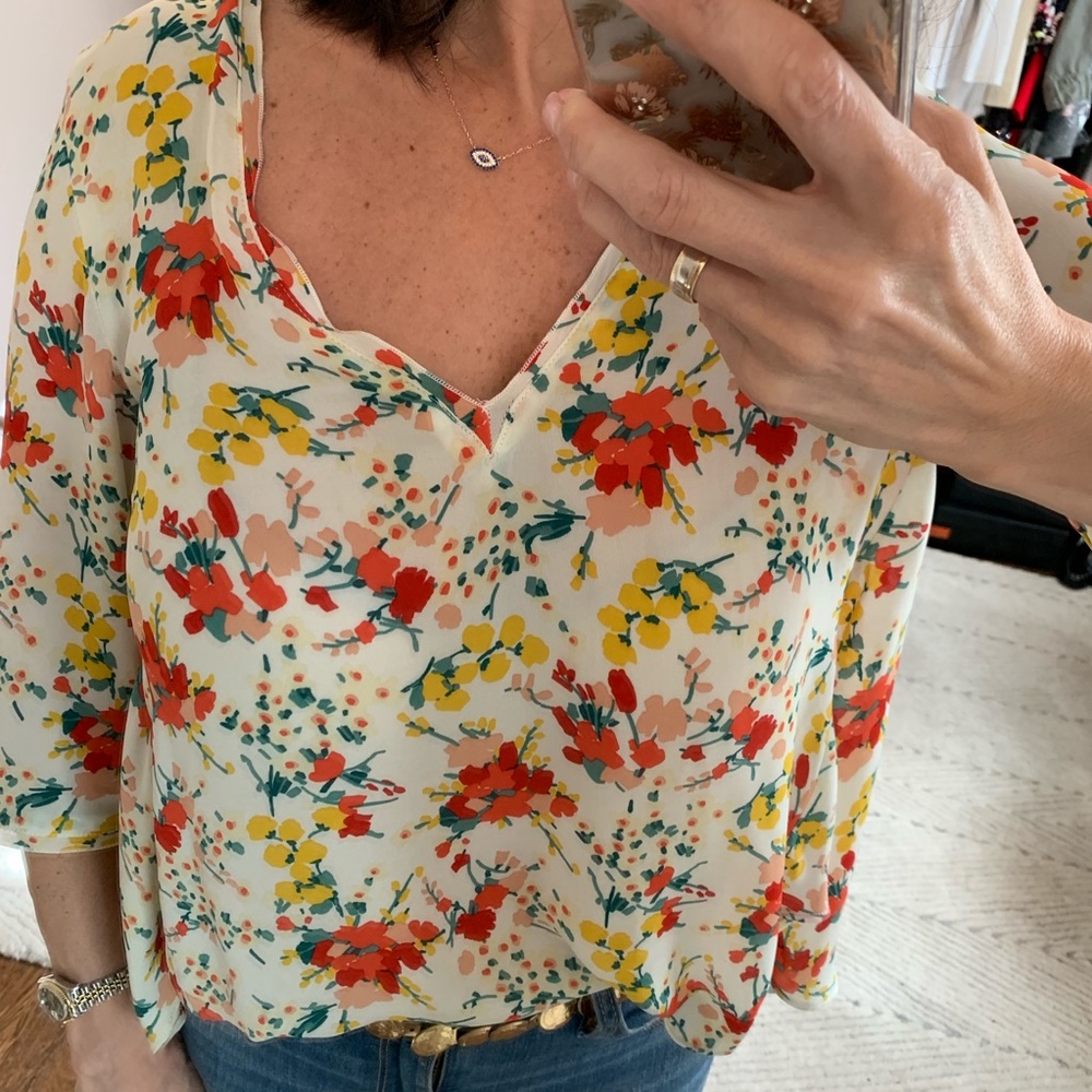 Zara Basics floral blouse - Picture 3 of 6